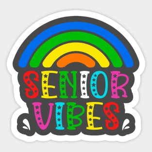 Senior Grade Vibes Rainbow Back to School Kids Teacher Sticker